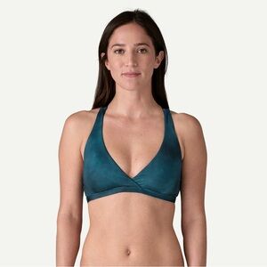NWT Patagonia Bottom Turn Bikini Top in Sea Spray Tidal Teal